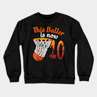 10th Birthday 10 Years Old Kids Crewneck Sweatshirt